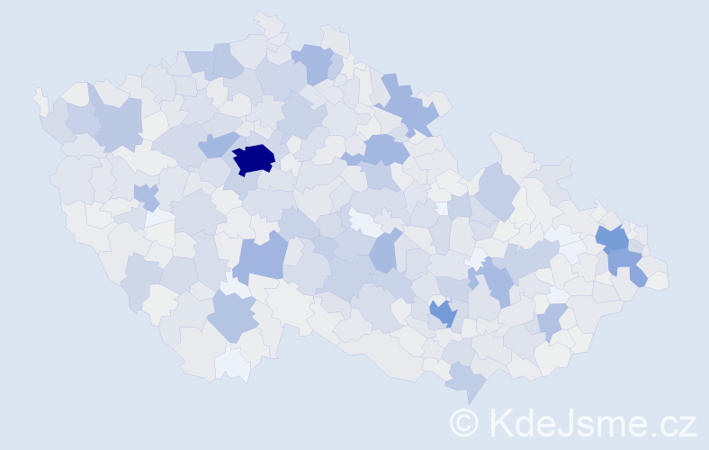 Příjmení: 'Prokopová', počet výskytů 4078 v celé ČR