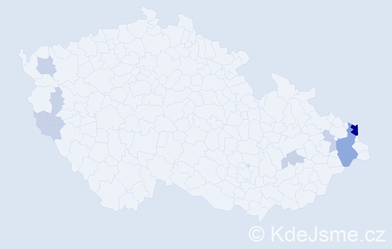 Příjmení: 'Sieder', počet výskytů 28 v celé ČR