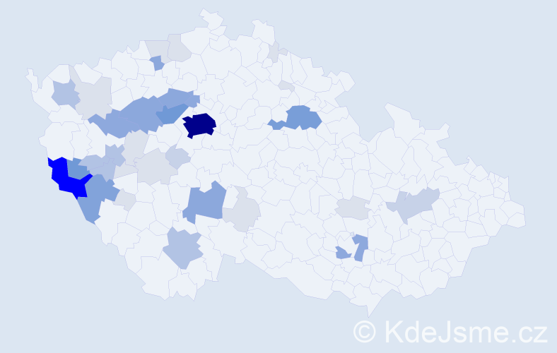 Příjmení: 'Plas', počet výskytů 134 v celé ČR