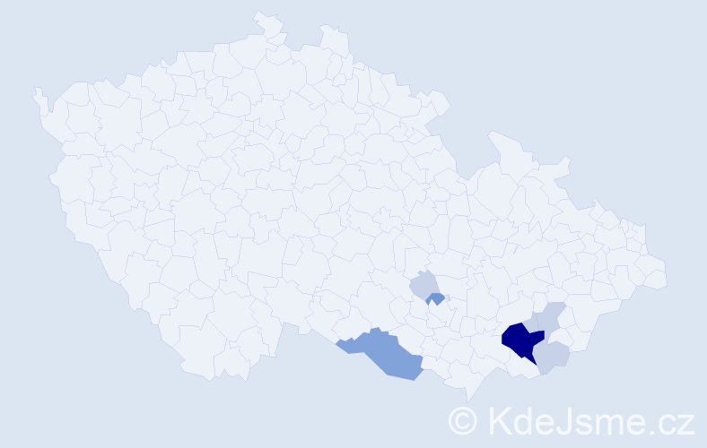 Příjmení: 'Lancouch', počet výskytů 23 v celé ČR