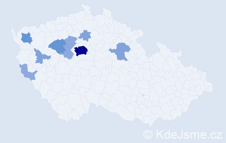 Příjmení: 'Fikartová', počet výskytů 26 v celé ČR