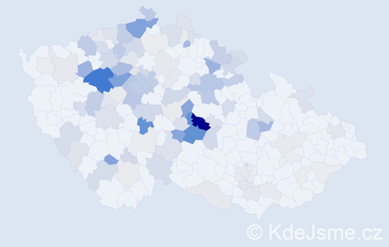 Příjmení: 'Ledvinka', počet výskytů 434 v celé ČR