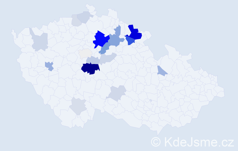 Příjmení: 'Ikri', počet výskytů 53 v celé ČR