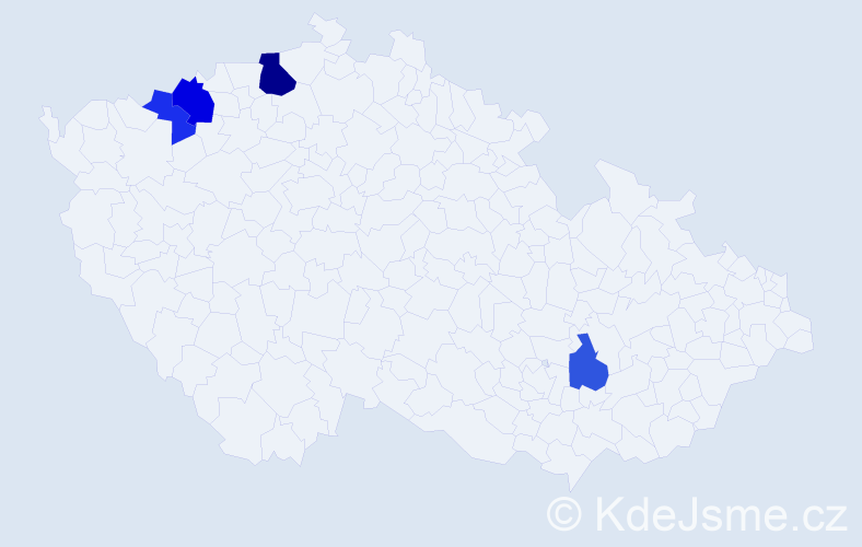 Příjmení: 'Freytágová', počet výskytů 7 v celé ČR