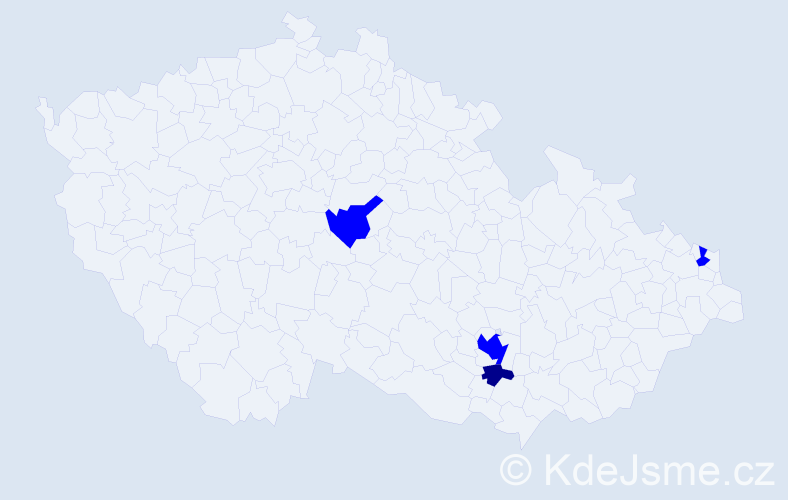 Příjmení: 'Read', počet výskytů 5 v celé ČR