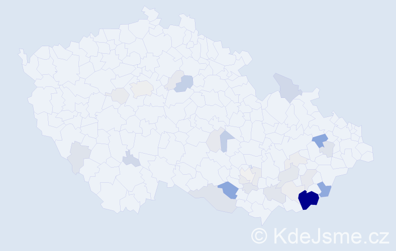 Příjmení: 'Hauerlandová', počet výskytů 104 v celé ČR