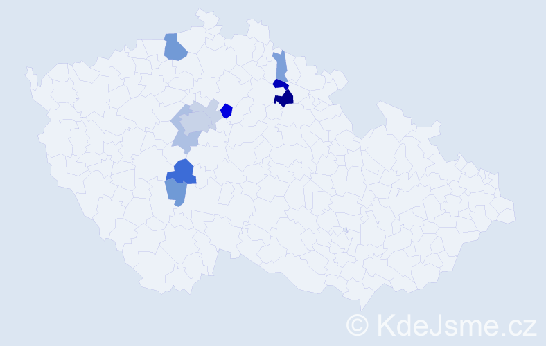 Příjmení: 'Kramule', počet výskytů 29 v celé ČR