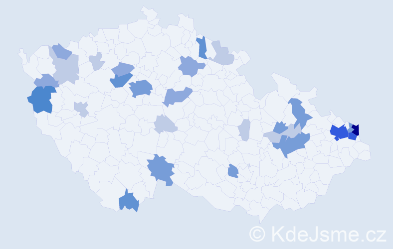 Příjmení: 'Gonová', počet výskytů 78 v celé ČR