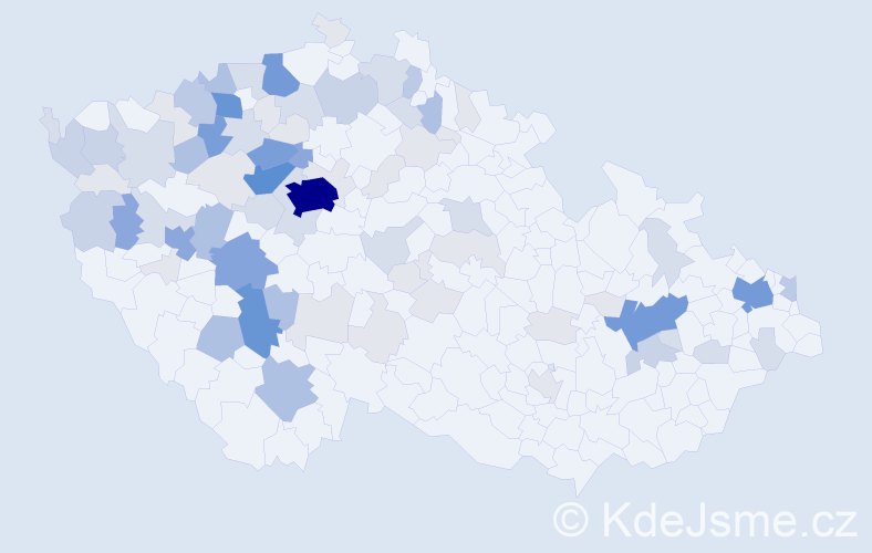 Příjmení: 'Kozelka', počet výskytů 287 v celé ČR