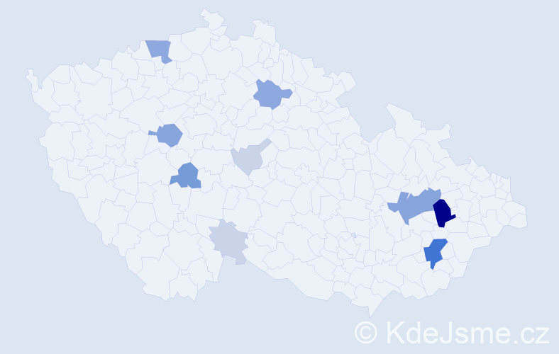 Příjmení: 'Rabelová', počet výskytů 36 v celé ČR