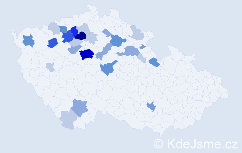 Příjmení: 'Cimr', počet výskytů 84 v celé ČR