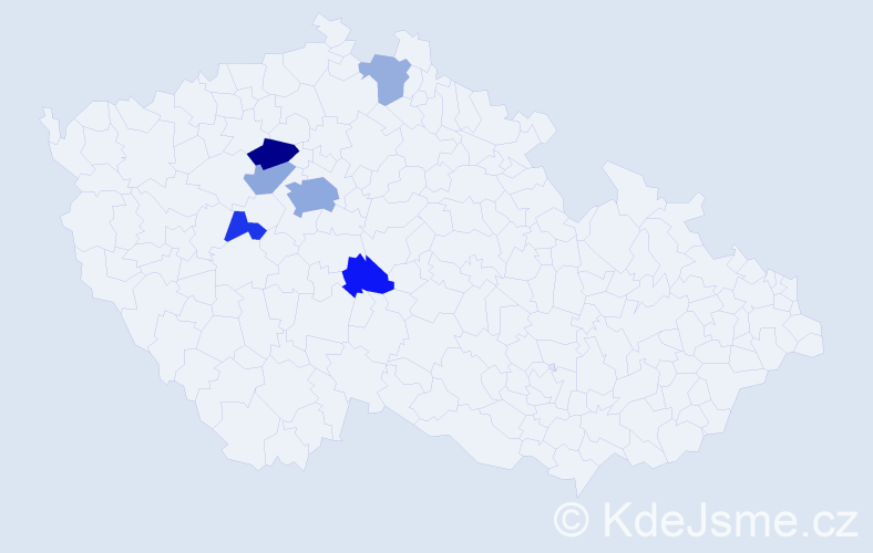 Příjmení: 'Böswart', počet výskytů 13 v celé ČR