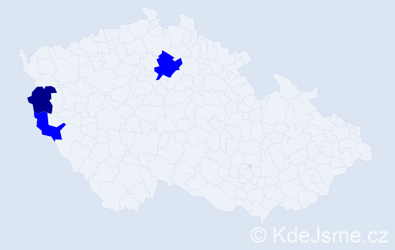 Příjmení: 'Keruľ', počet výskytů 4 v celé ČR