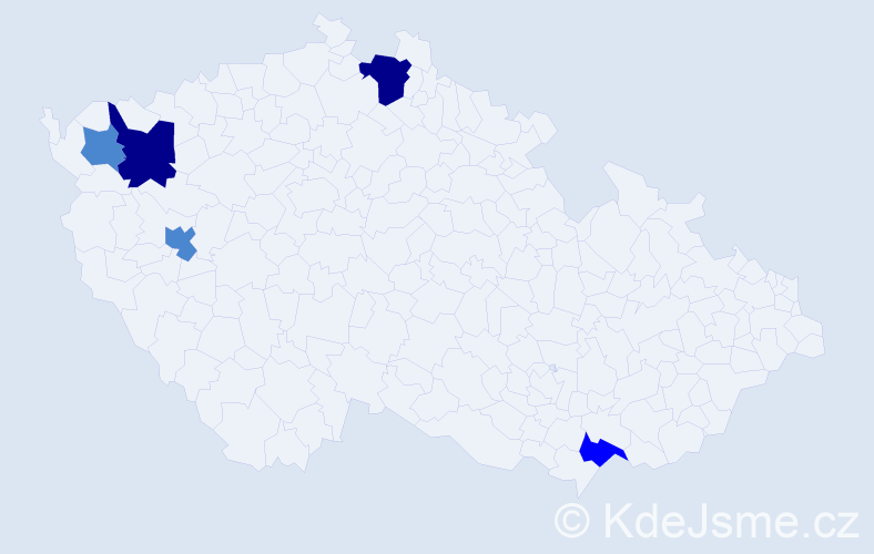 Příjmení: 'Baader', počet výskytů 10 v celé ČR