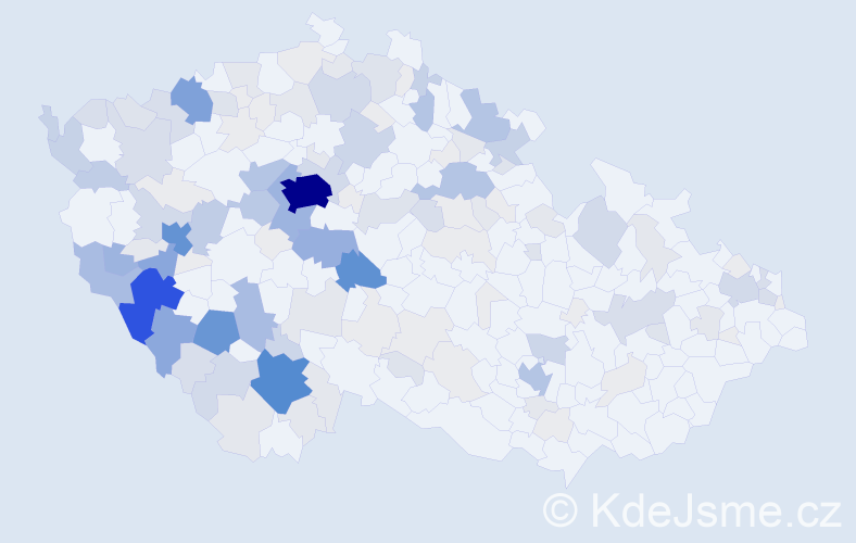 Příjmení: 'Babka', počet výskytů 653 v celé ČR