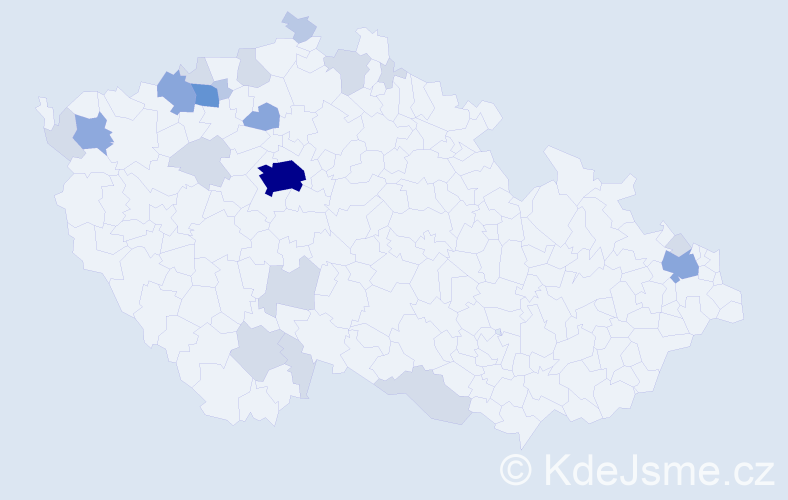 Příjmení: 'Pecháč', počet výskytů 55 v celé ČR