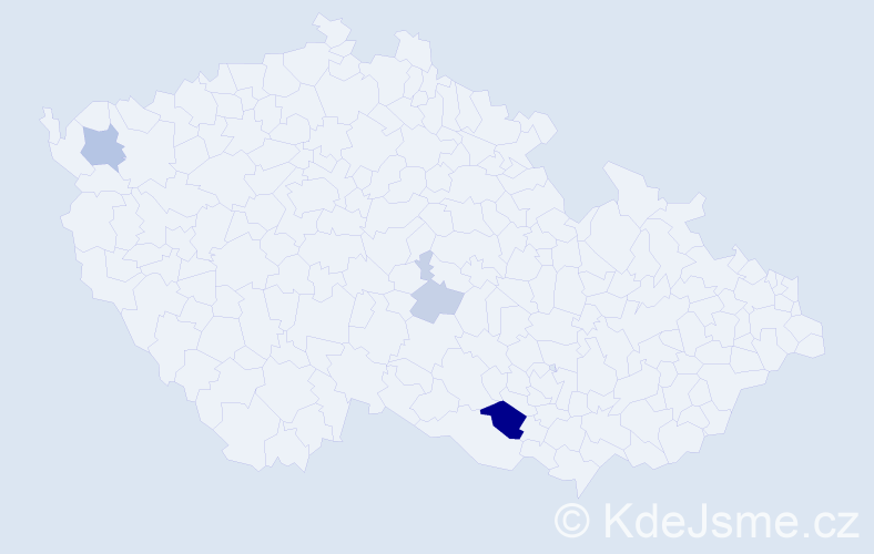Příjmení: 'Mühlhauser', počet výskytů 8 v celé ČR