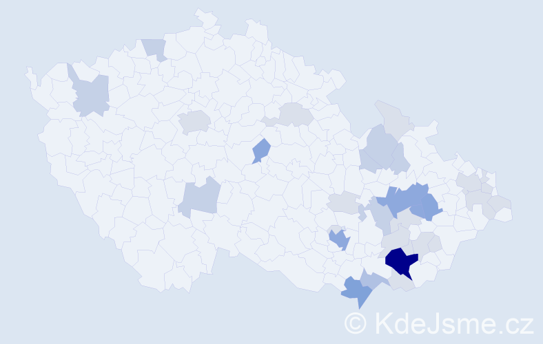 Příjmení: 'Koryčánek', počet výskytů 84 v celé ČR
