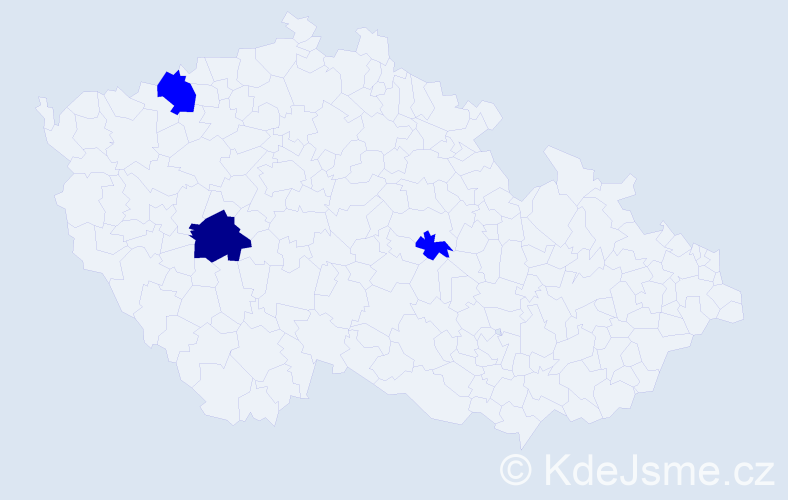 Příjmení: 'Dubinec', počet výskytů 4 v celé ČR