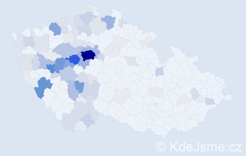 Příjmení: 'Zítek', počet výskytů 386 v celé ČR