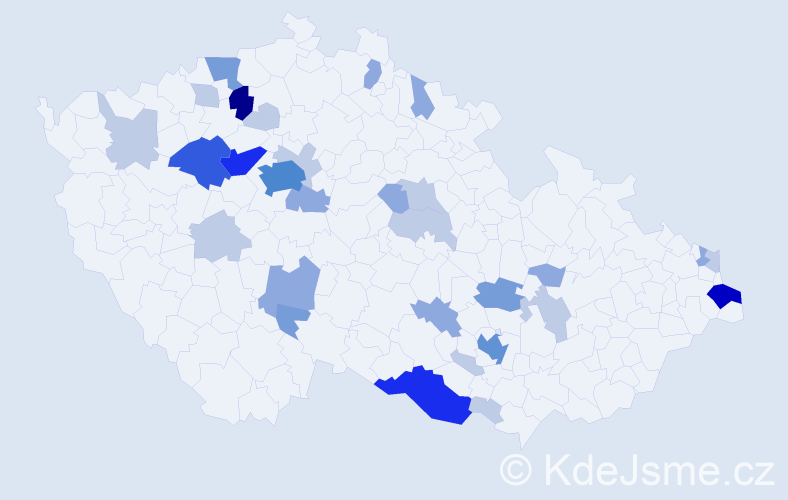 Příjmení: 'Turanová', počet výskytů 84 v celé ČR