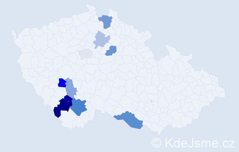 Příjmení: 'Rothschedlová', počet výskytů 21 v celé ČR