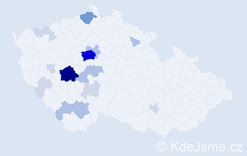 Příjmení: 'Lukšanová', počet výskytů 51 v celé ČR
