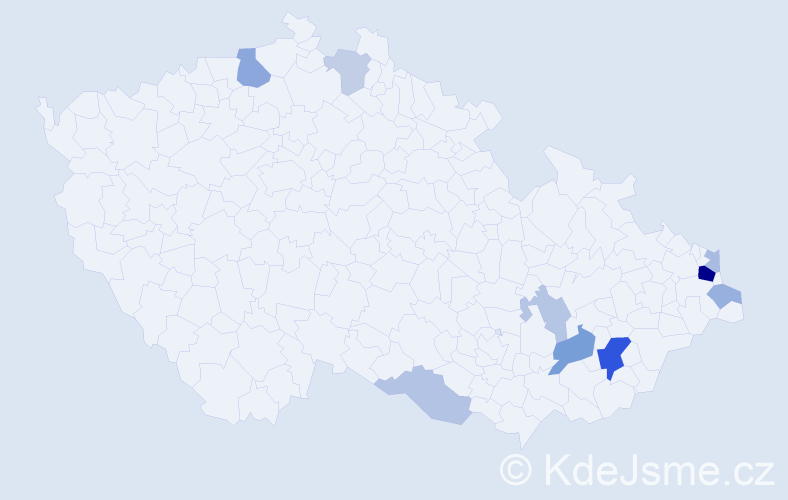 Příjmení: 'Škutková', počet výskytů 22 v celé ČR
