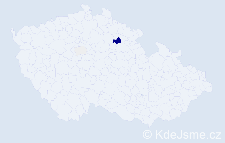 Příjmení: 'Butterworth', počet výskytů 4 v celé ČR