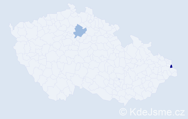 Příjmení: 'Amborska', počet výskytů 5 v celé ČR
