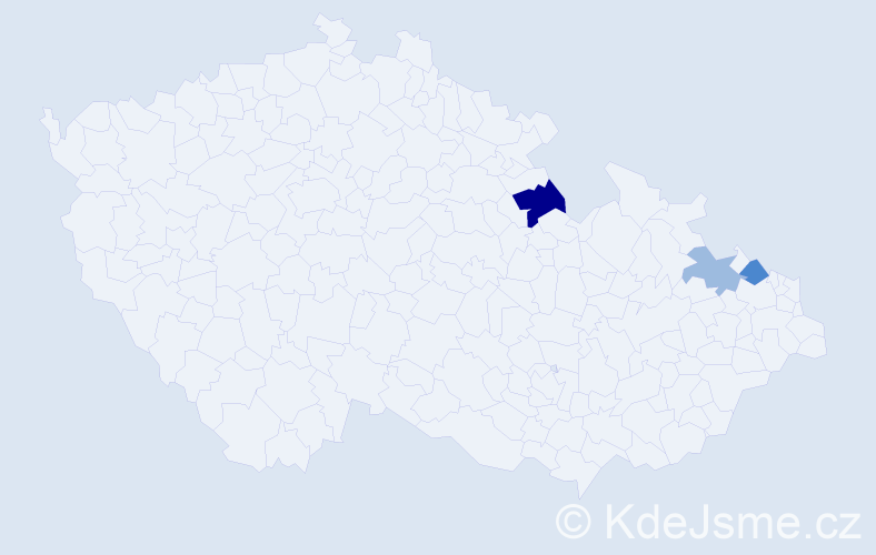 Příjmení: 'Mentzik', počet výskytů 7 v celé ČR