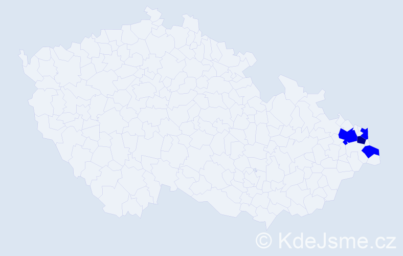 Příjmení: 'Uchočová', počet výskytů 9 v celé ČR