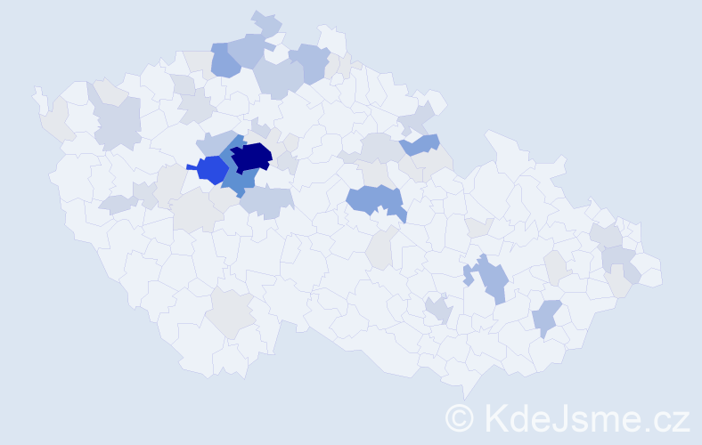 Příjmení: 'Čepelová', počet výskytů 216 v celé ČR