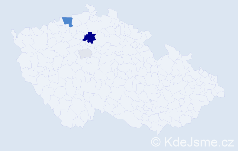 Příjmení: 'Chomutov', počet výskytů 5 v celé ČR