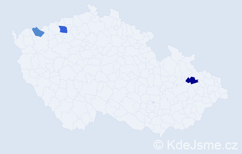 Příjmení: 'Kutnik', počet výskytů 5 v celé ČR