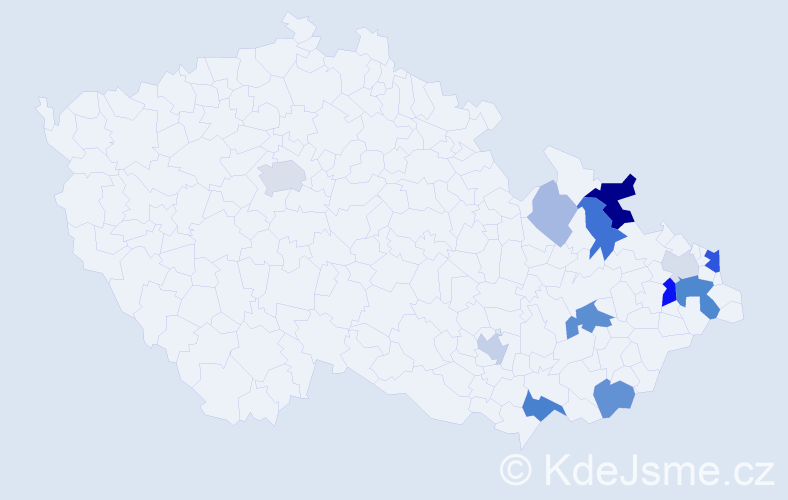 Příjmení: 'Georgiadis', počet výskytů 32 v celé ČR