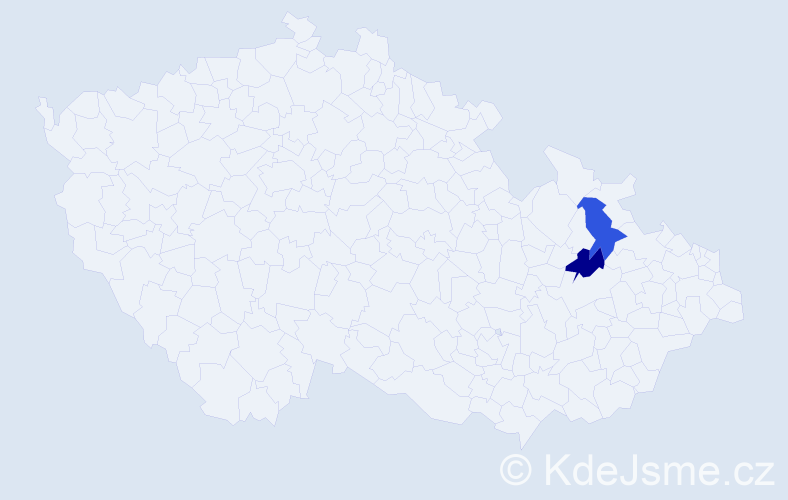 Příjmení: 'Kučminová', počet výskytů 2 v celé ČR
