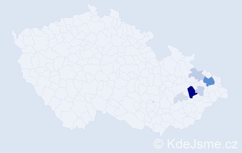 Příjmení: 'Kňurová', počet výskytů 32 v celé ČR