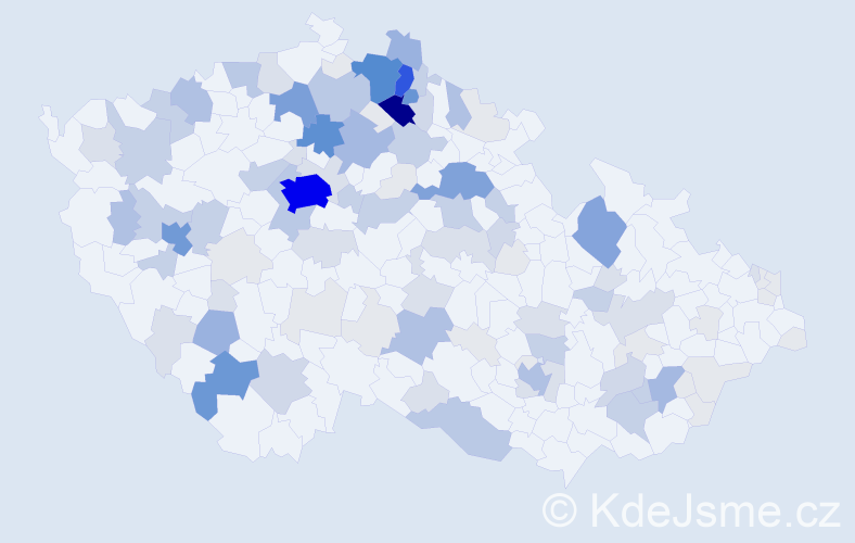 Příjmení: 'Bursa', počet výskytů 441 v celé ČR