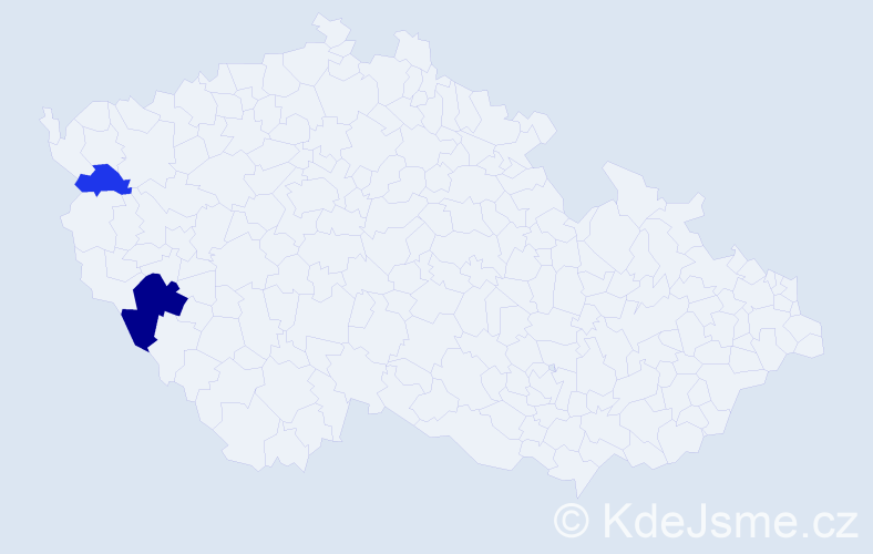 Příjmení: 'Krajovan', počet výskytů 8 v celé ČR
