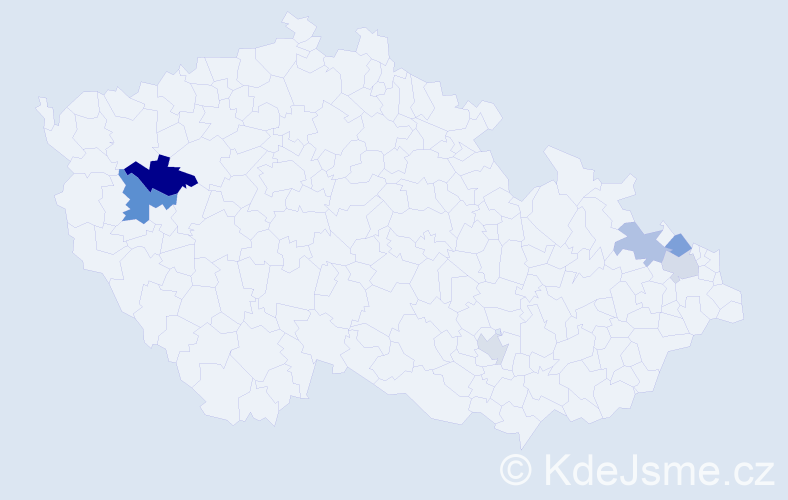 Příjmení: 'Bello', počet výskytů 8 v celé ČR