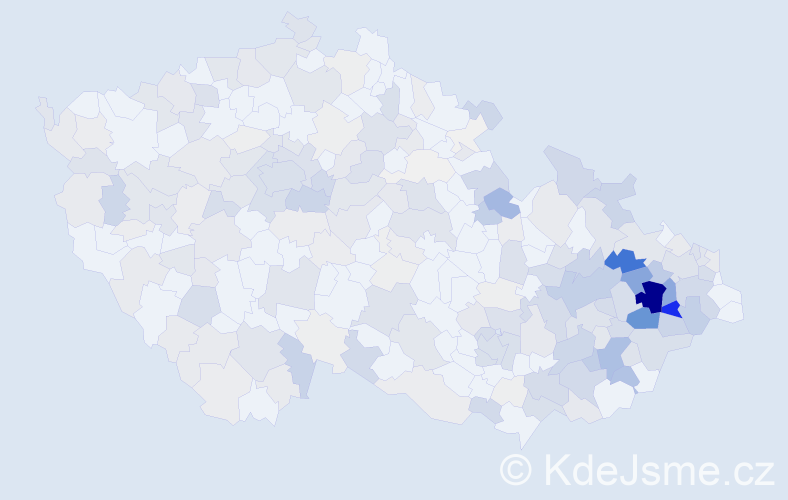 Příjmení: 'Černoch', počet výskytů 1182 v celé ČR