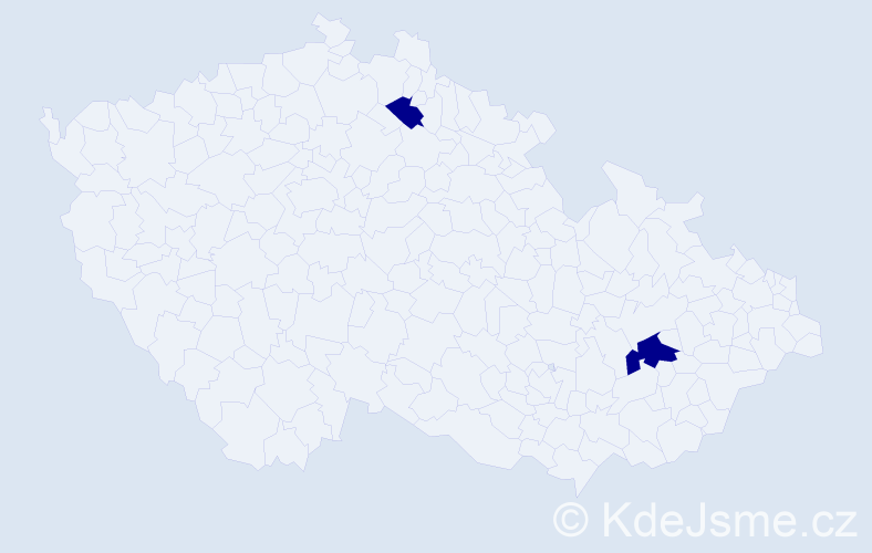 Příjmení: 'Lagdanová', počet výskytů 2 v celé ČR