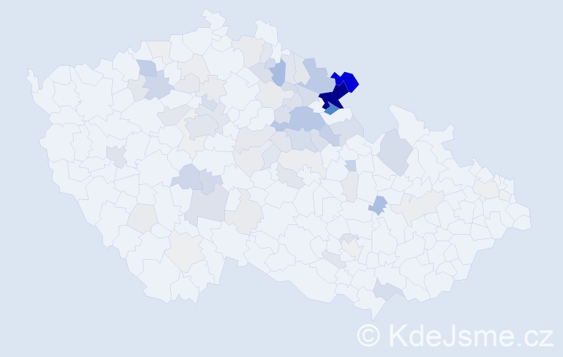 Příjmení: 'Krtičková', počet výskytů 265 v celé ČR