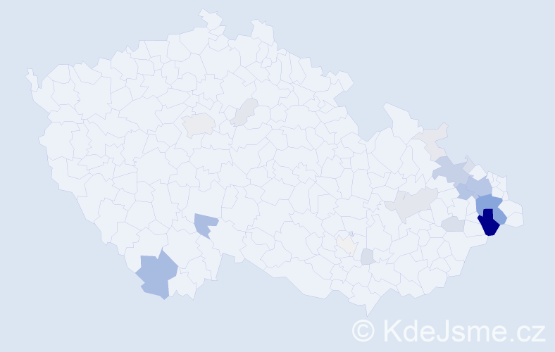Příjmení: 'Fuciman', počet výskytů 101 v celé ČR