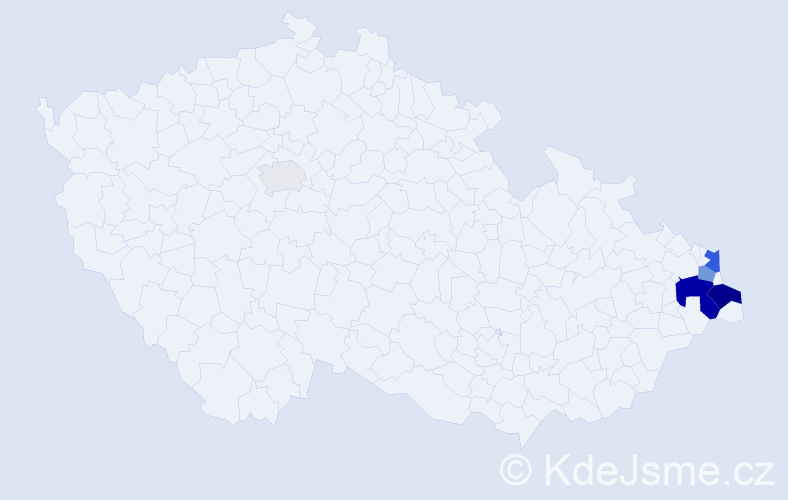 Příjmení: 'Gleta', počet výskytů 16 v celé ČR