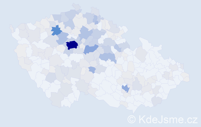Příjmení: 'Krupka', počet výskytů 904 v celé ČR