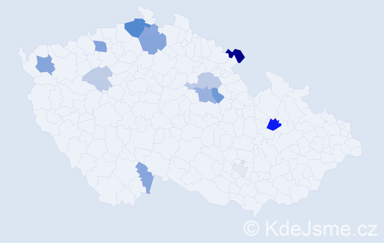 Příjmení: 'Sladomel', počet výskytů 31 v celé ČR