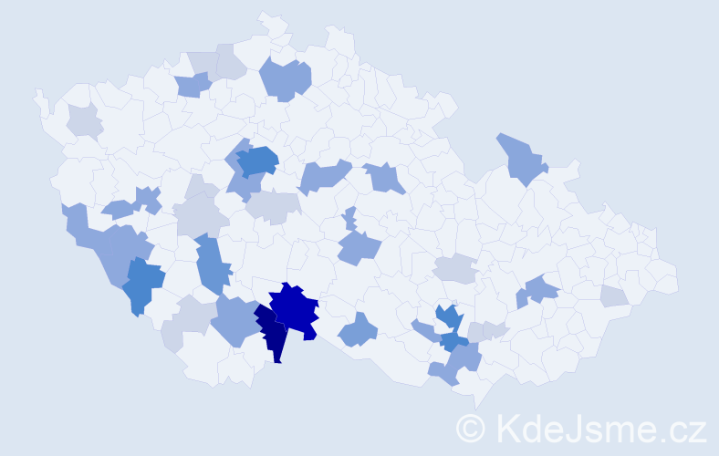 Příjmení: 'Veith', počet výskytů 114 v celé ČR