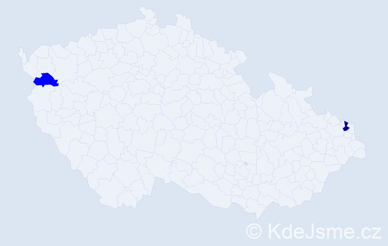 Příjmení: 'Daci', počet výskytů 3 v celé ČR